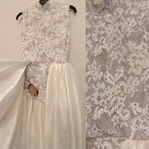 Custom solo dance costume ivory white rhinestone lyrical ballet dress XSA adult